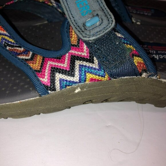 Skechers Womens Size 10 Reggae Zig Zag Swag Open Toe Slip On Sports Sandals - Picture 6 of 9